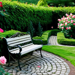 Rose Garden**

"A beautiful rose garden in full bloom during springtime. Roses of various colors (red, pink, white) are thriving. Focus on the delicate details of the petals and the lush green foliage. Background includes a charming stone pathway and a wrought-iron bench. Perfect anatomy, natural proportions, well-formed flowers. Safe for work, appropriate content, fully clothed, family-friendly, professional."

**
