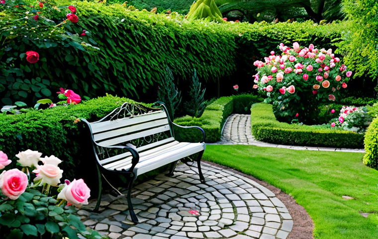 Rose Garden**

"A beautiful rose garden in full bloom during springtime. Roses of various colors (red, pink, white) are thriving. Focus on the delicate details of the petals and the lush green foliage. Background includes a charming stone pathway and a wrought-iron bench. Perfect anatomy, natural proportions, well-formed flowers. Safe for work, appropriate content, fully clothed, family-friendly, professional."

**