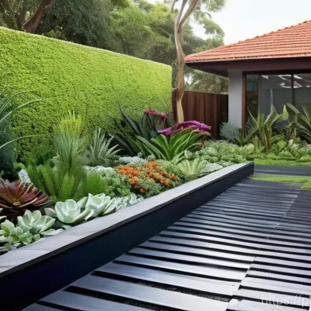 정원에서의 디자인 요소 고려하기 - Sustainable Brazilian Garden Oasis with Native Flora and Water Conservation**
"A vibrant, lush home...