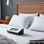 Home 18 상대 습도 조절이 중요한 이유 - A cozy modern bedroom interior showing an ideal humidity environment between 40% and 60%, featuring ...